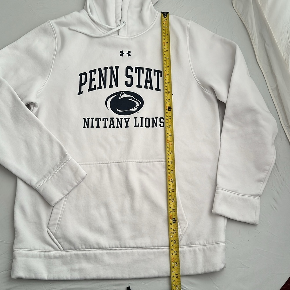 Under Armour Penn State University white navy blue loose fit pocket hoodie - Picture 3 of 8